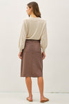 Be CoolTencel Blend Button Up Knee Length Skirt