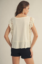 Lov Lov Ethereal Ruffle Hem Top