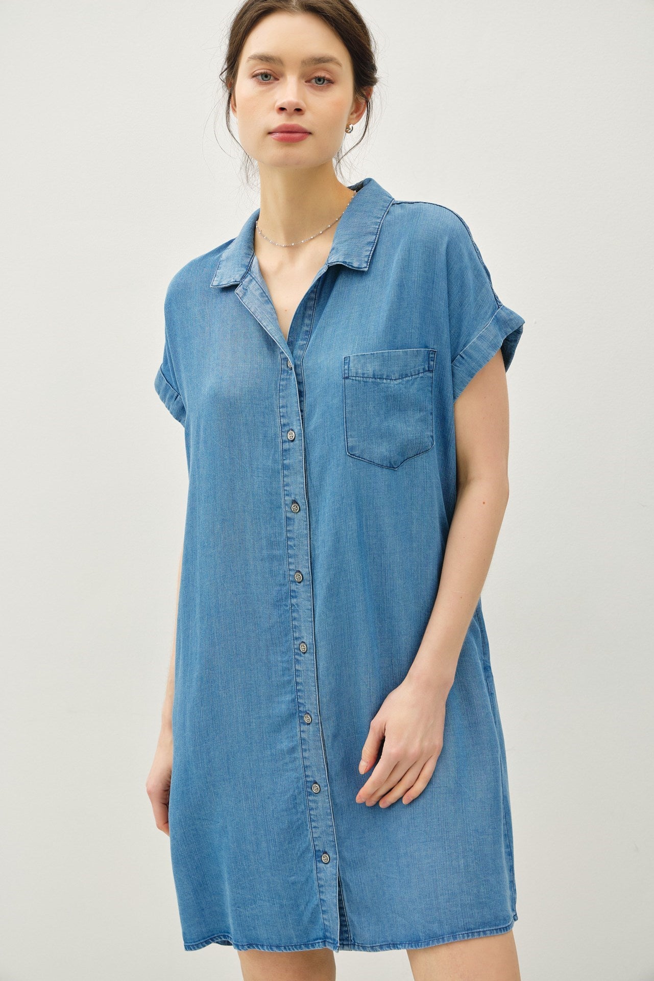 Be Cool Button Down Tencel Dress