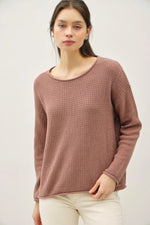 Be Cool Boxy Waffle Knit Sweater
