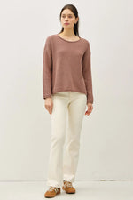 Be Cool Boxy Waffle Knit Sweater