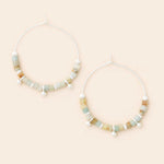 Scout Stone Disk Hoop Earring