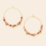 Scout Stone Disk Hoop Earring