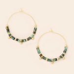 Scout Stone Disk Hoop Earring
