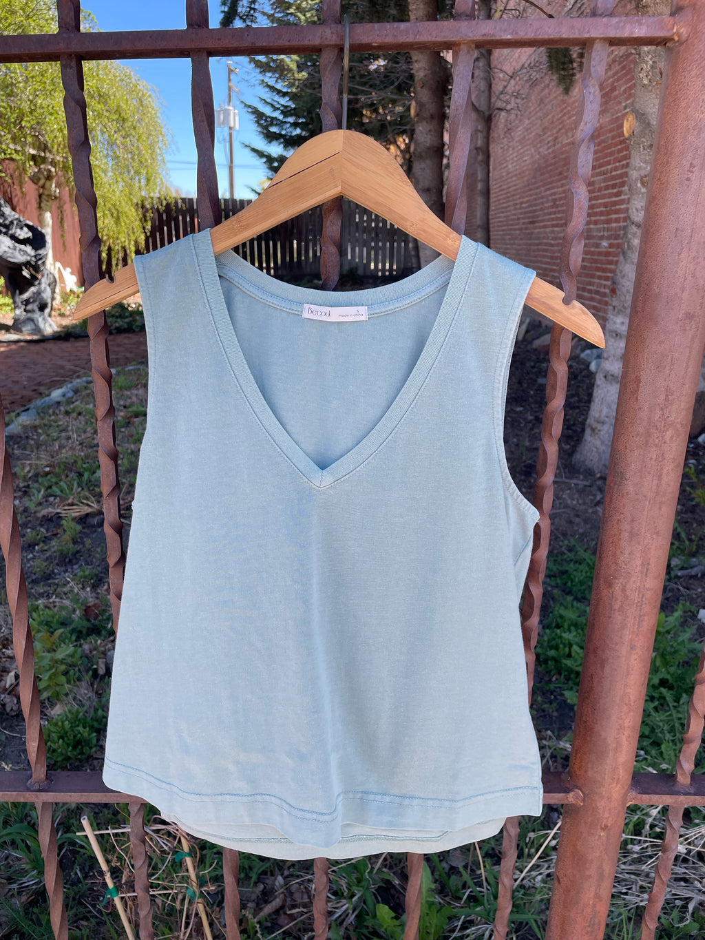 Be Cool Slightly Cropped V-Neck Tank