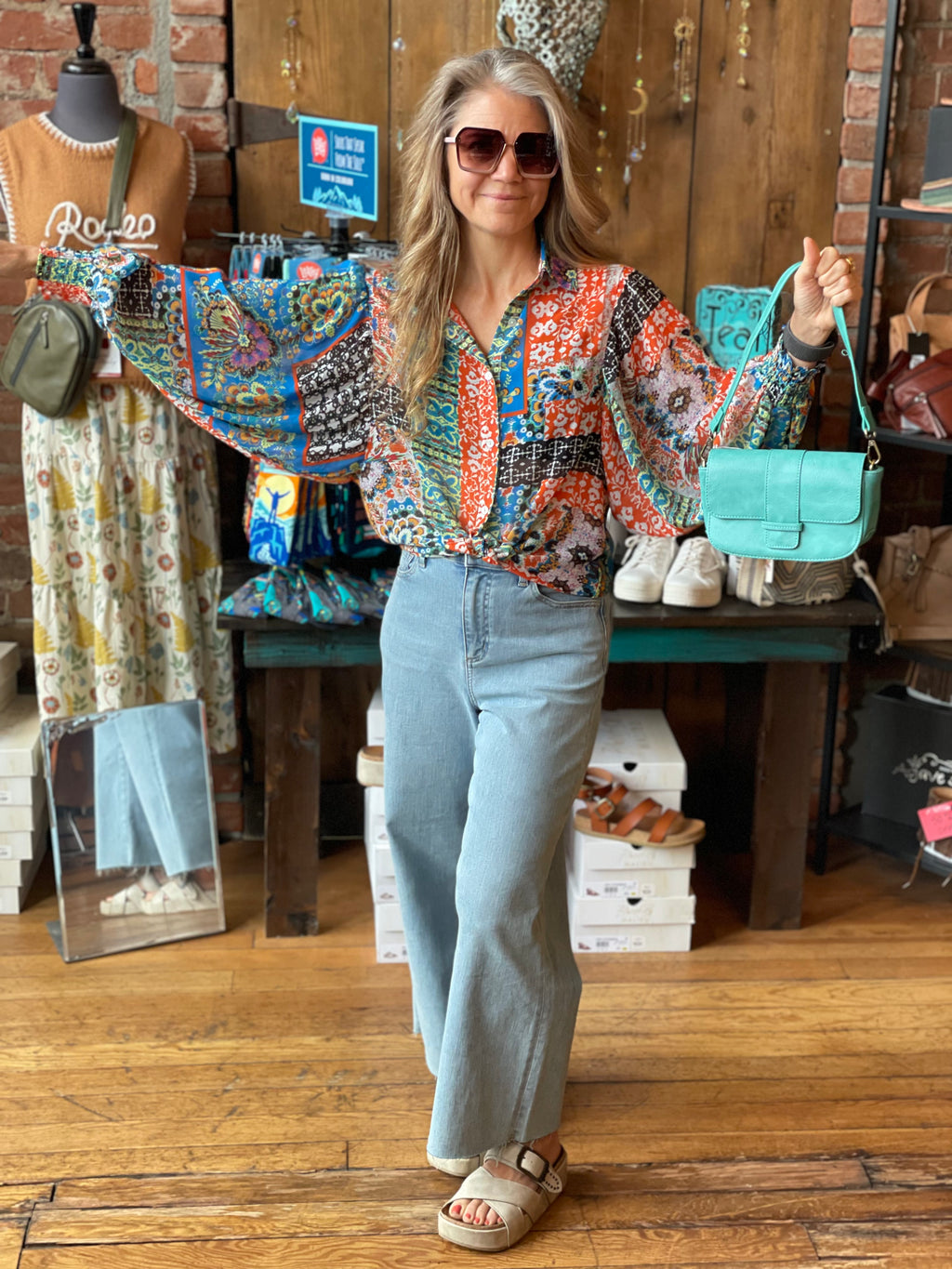 Lily Wide Jeans/Crisp Wind