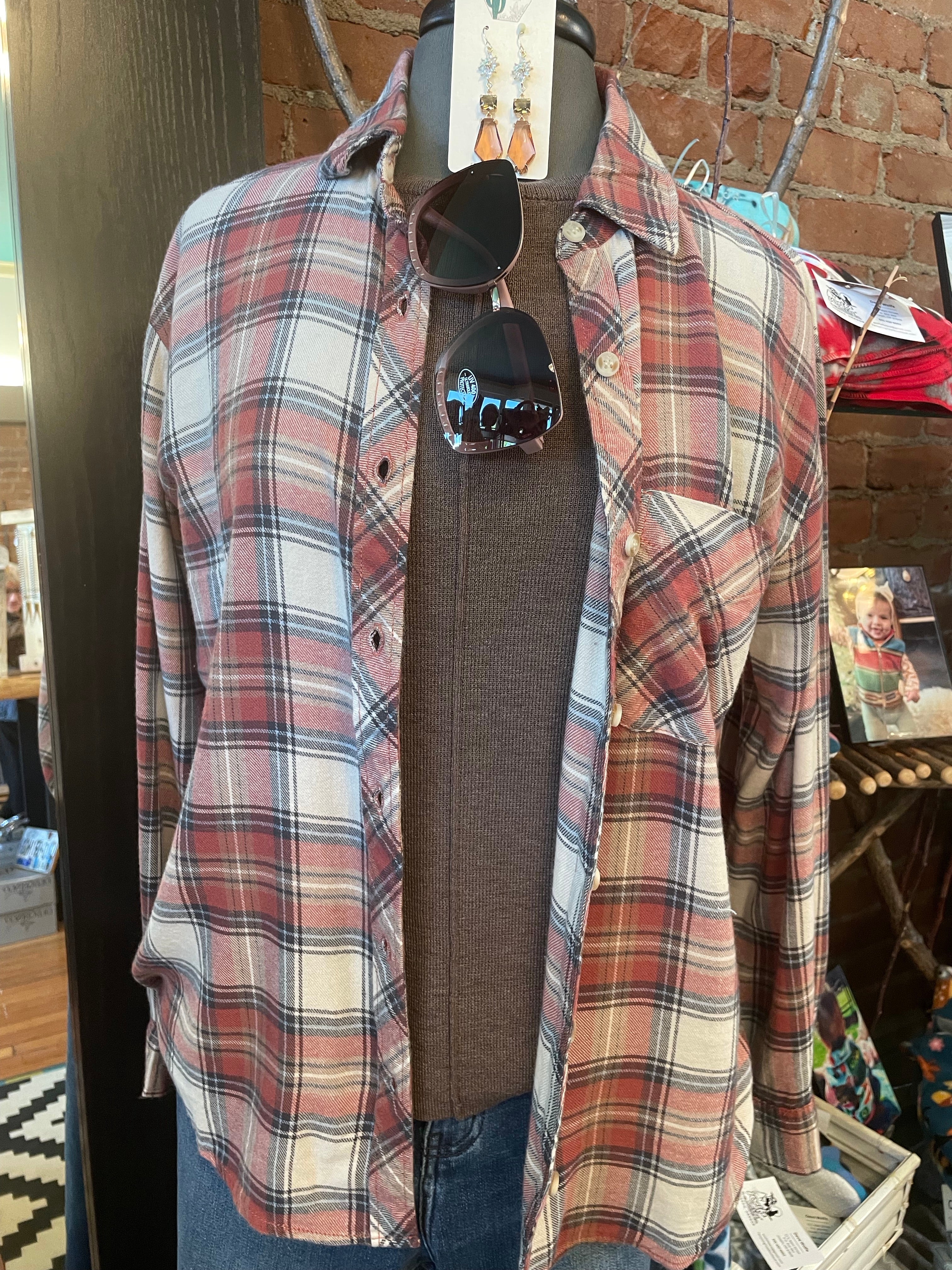 Be Cool Classic Plaid Top