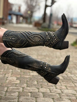 Old Gringo Tall Belinda Leather Boots in Black/Beige