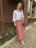 AnnieWear Mesh Shirring Maxi Skirt