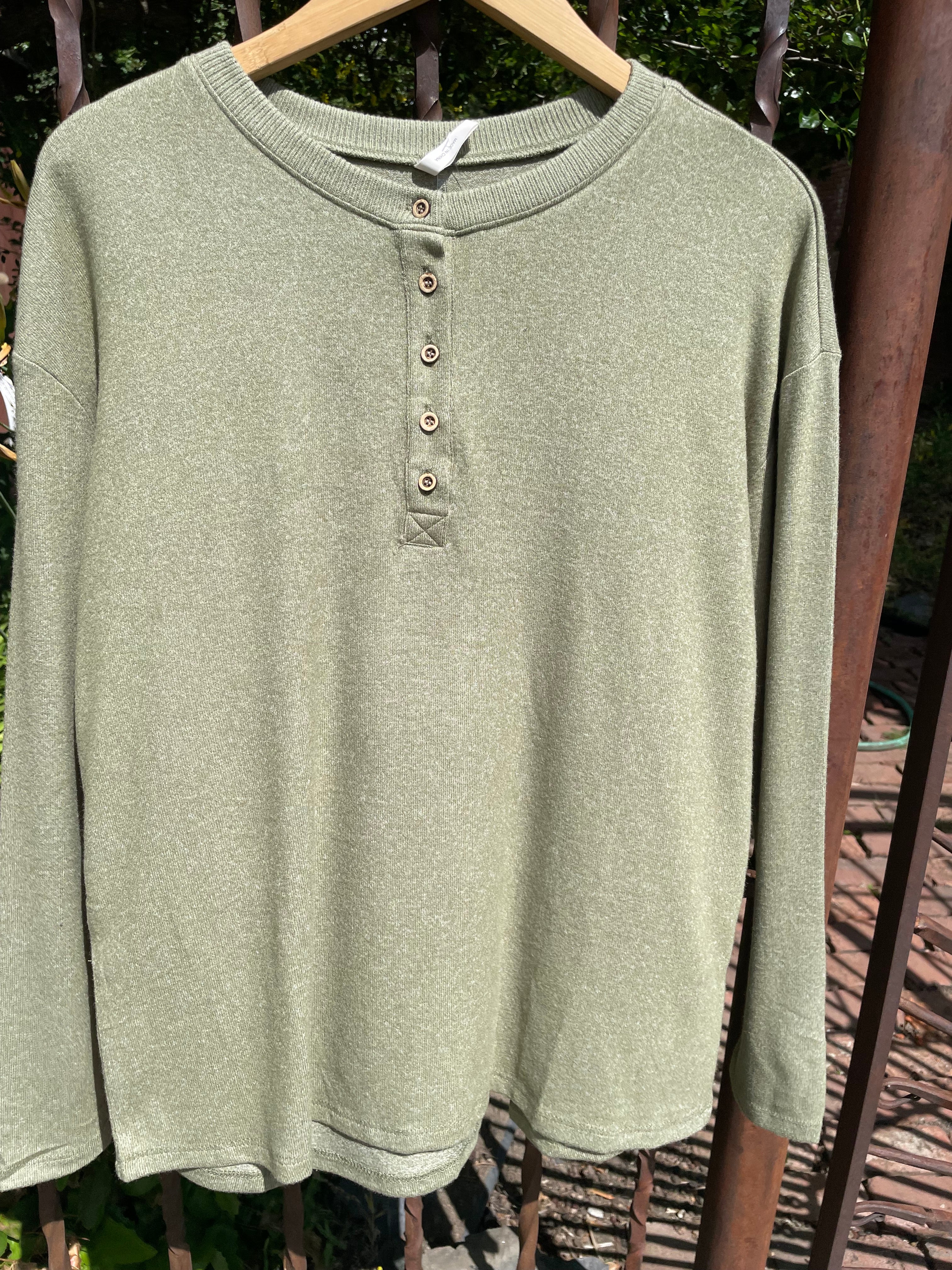 Be Cool Long Sleeve Henley Top