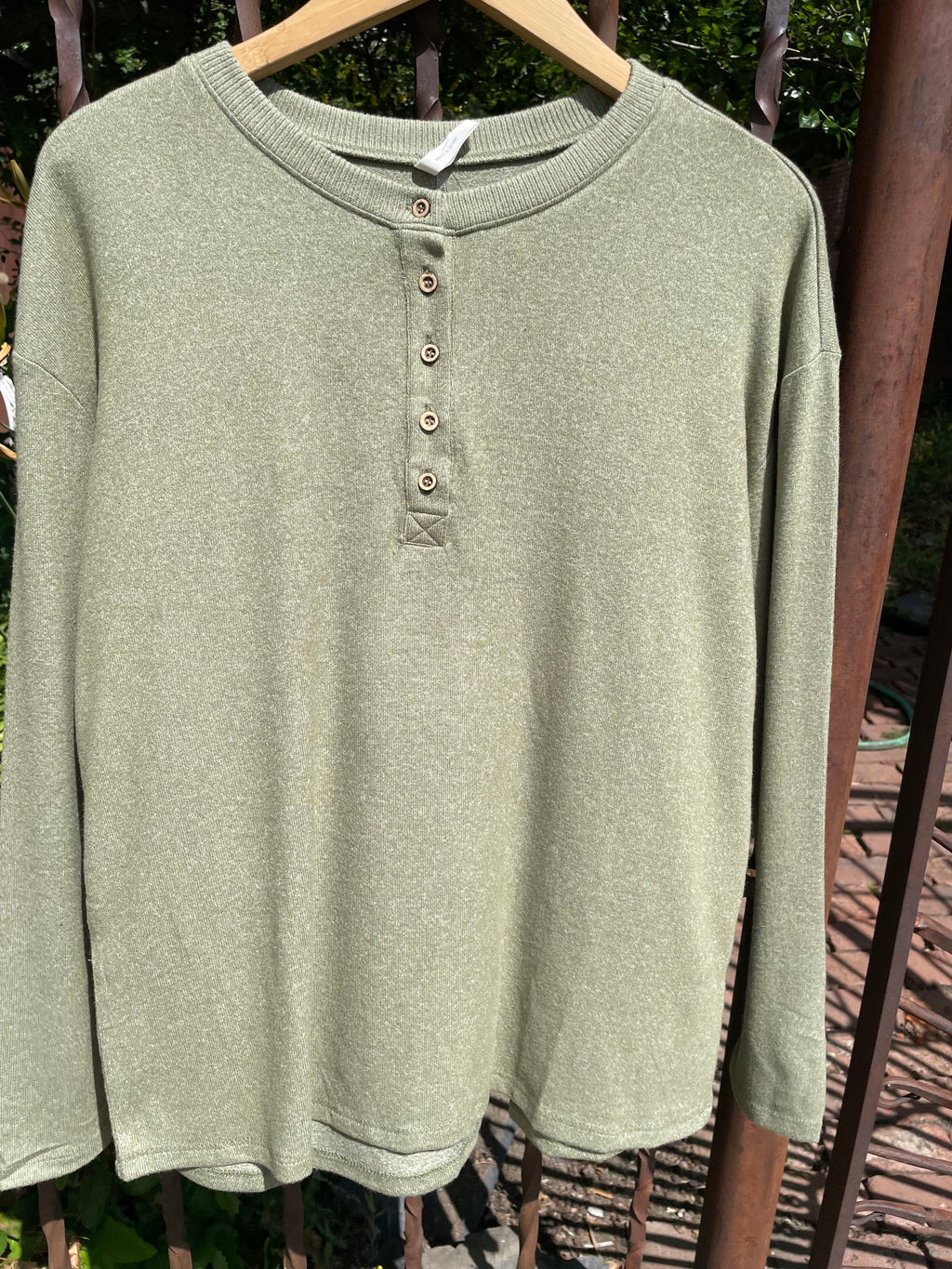 Be Cool Long Sleeve Henley Top