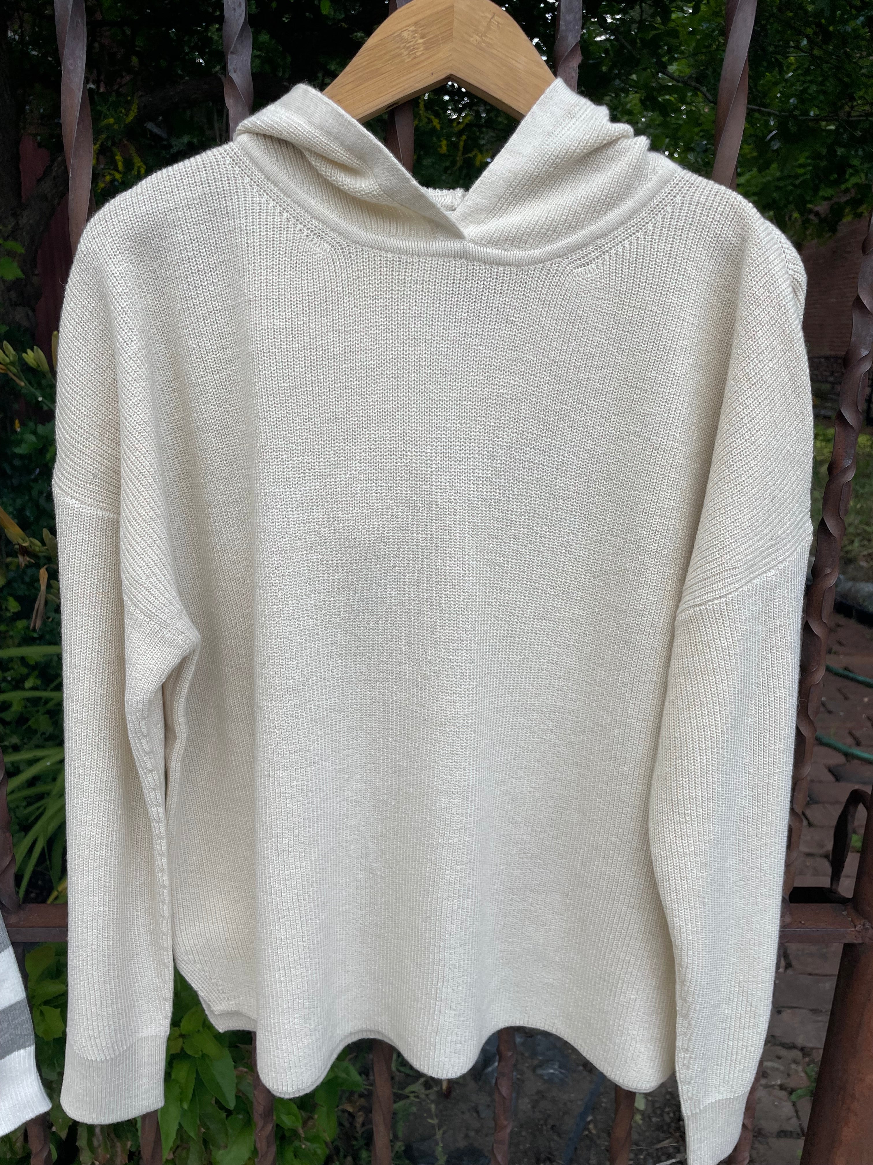Be Cool Ribbed Knit Hoodie Sweater