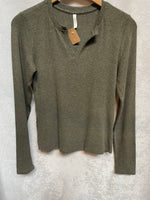 Be Cool V Neck Long Sleeve Top