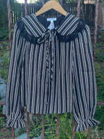 Forte Striped Peter Pan Collar Blouse