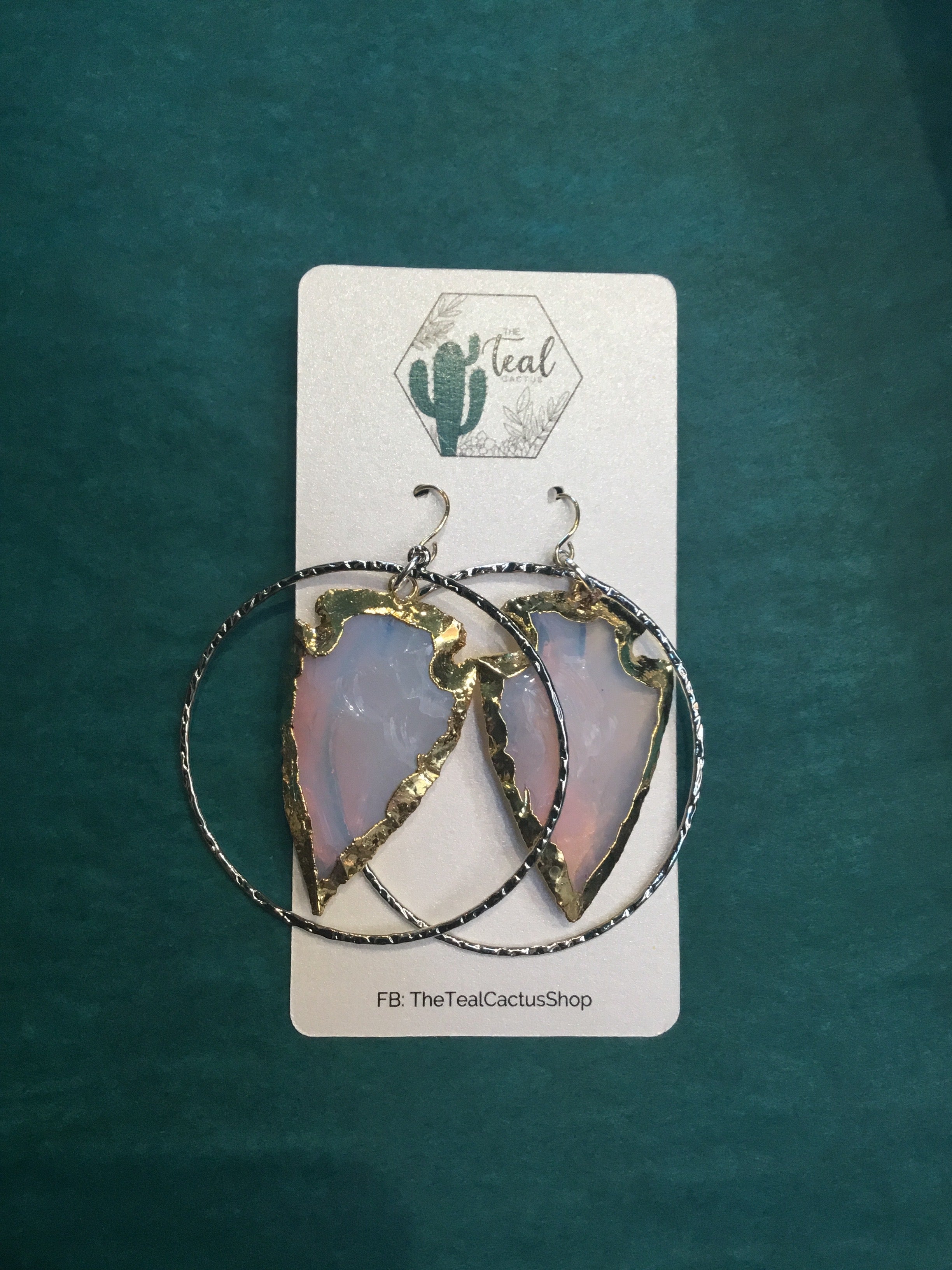 The Teal Cactus Earrings