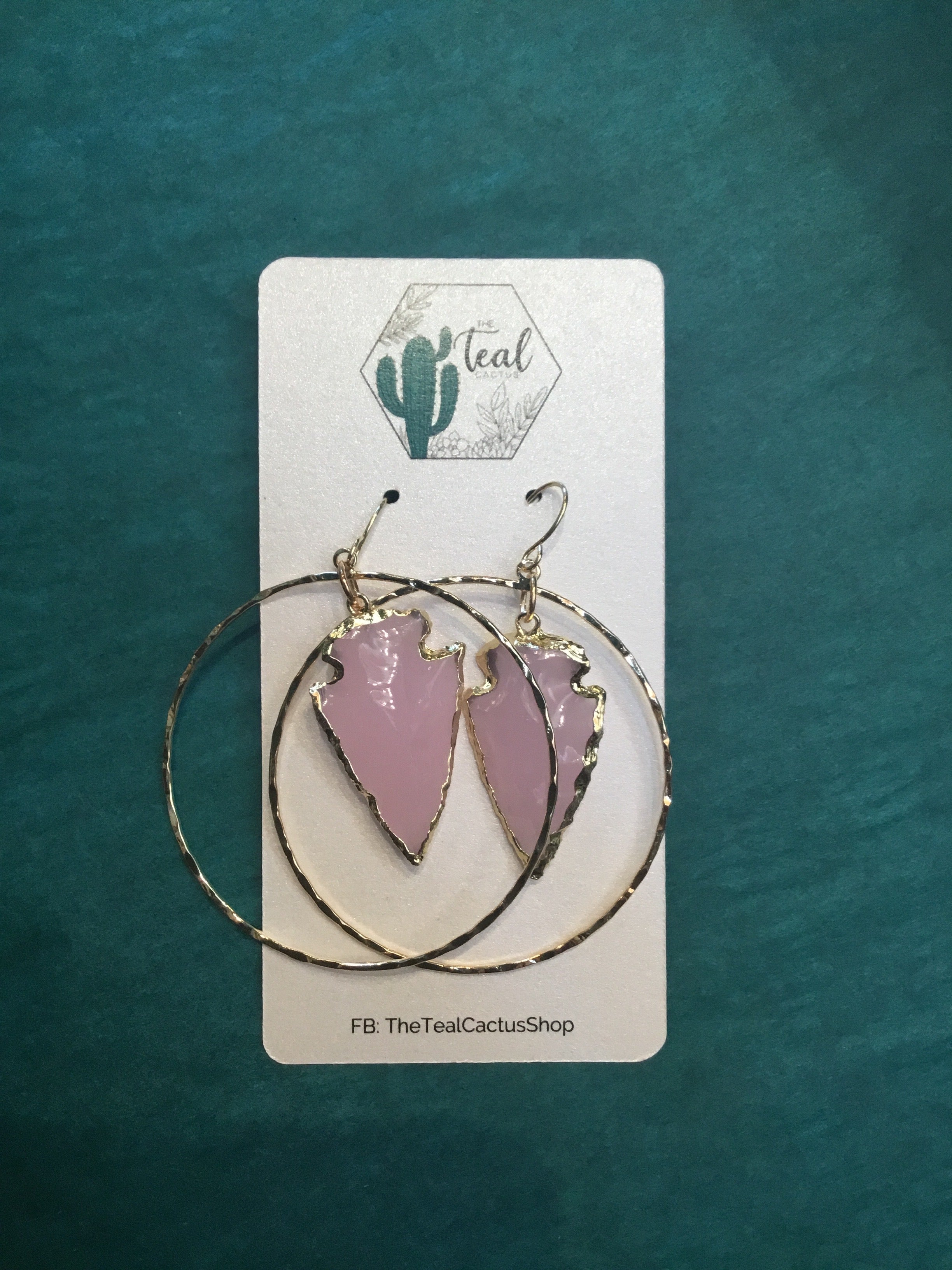 The Teal Cactus Earrings