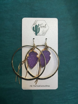 The Teal Cactus Earrings