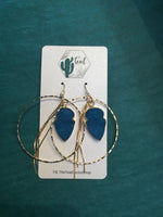 The Teal Cactus Earrings