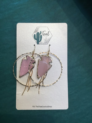The Teal Cactus Earrings