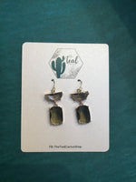 The Teal Cactus Earrings