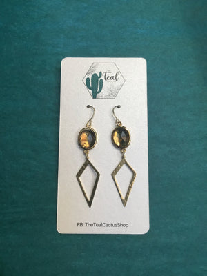 The Teal Cactus Earrings
