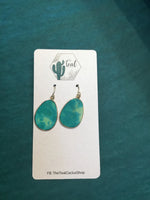 The Teal Cactus Earrings