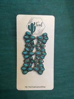 The Teal Cactus Earrings