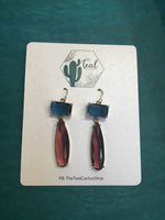 The Teal Cactus Earrings