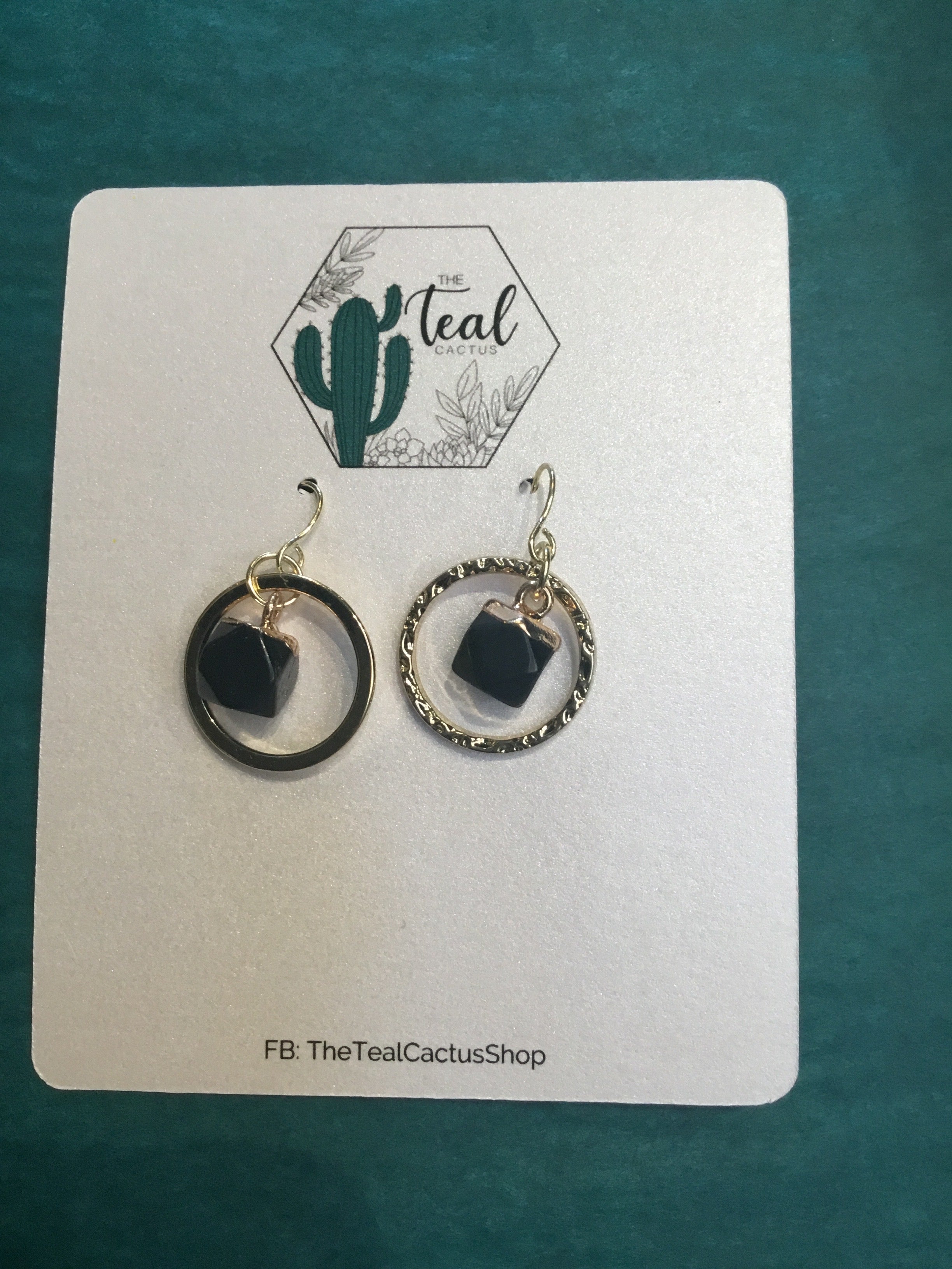 The Teal Cactus Earrings
