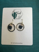 The Teal Cactus Earrings
