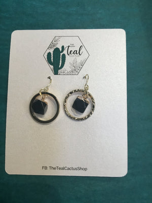 The Teal Cactus Earrings