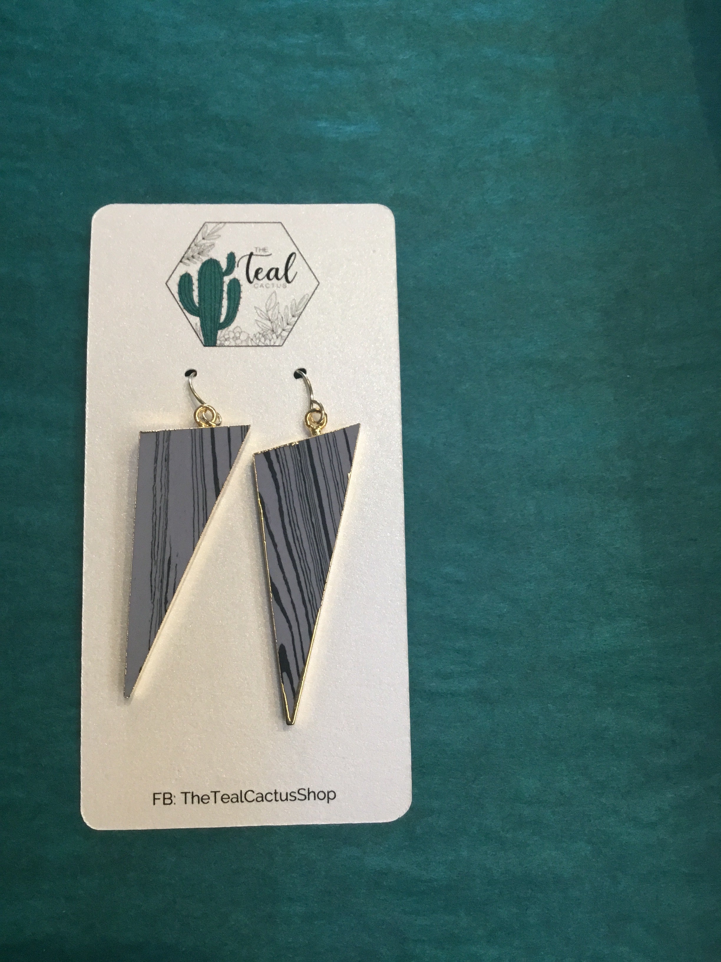 The Teal Cactus Earrings