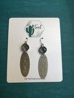 The Teal Cactus Earrings