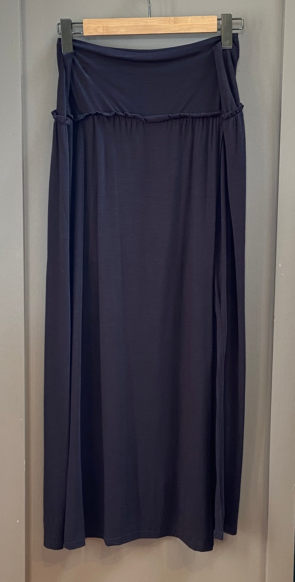 Mini Ruffle Detailed Asymmetrical Hem Flowy Skirt