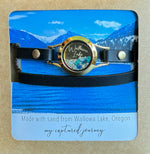 Wallowa Lake Leather Wrap Beach Bracelet