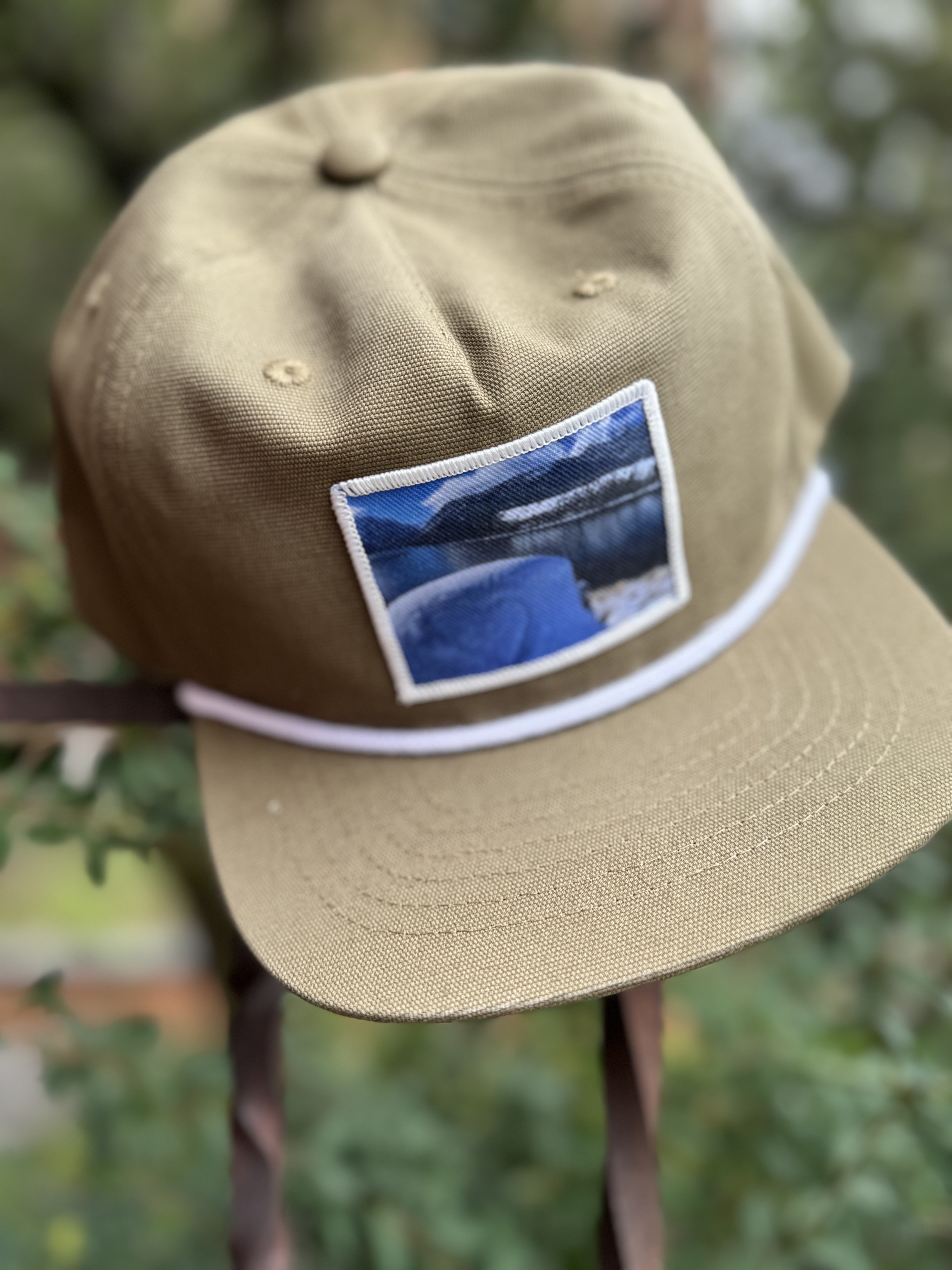 Photo Patch Winter Heart Lake Flat Bill Hat