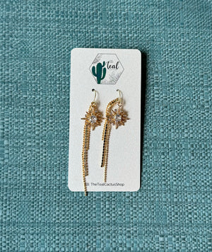 The Teal Cactus Earrings