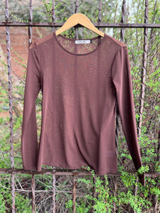 Origami Long Sleeve Mesh Top