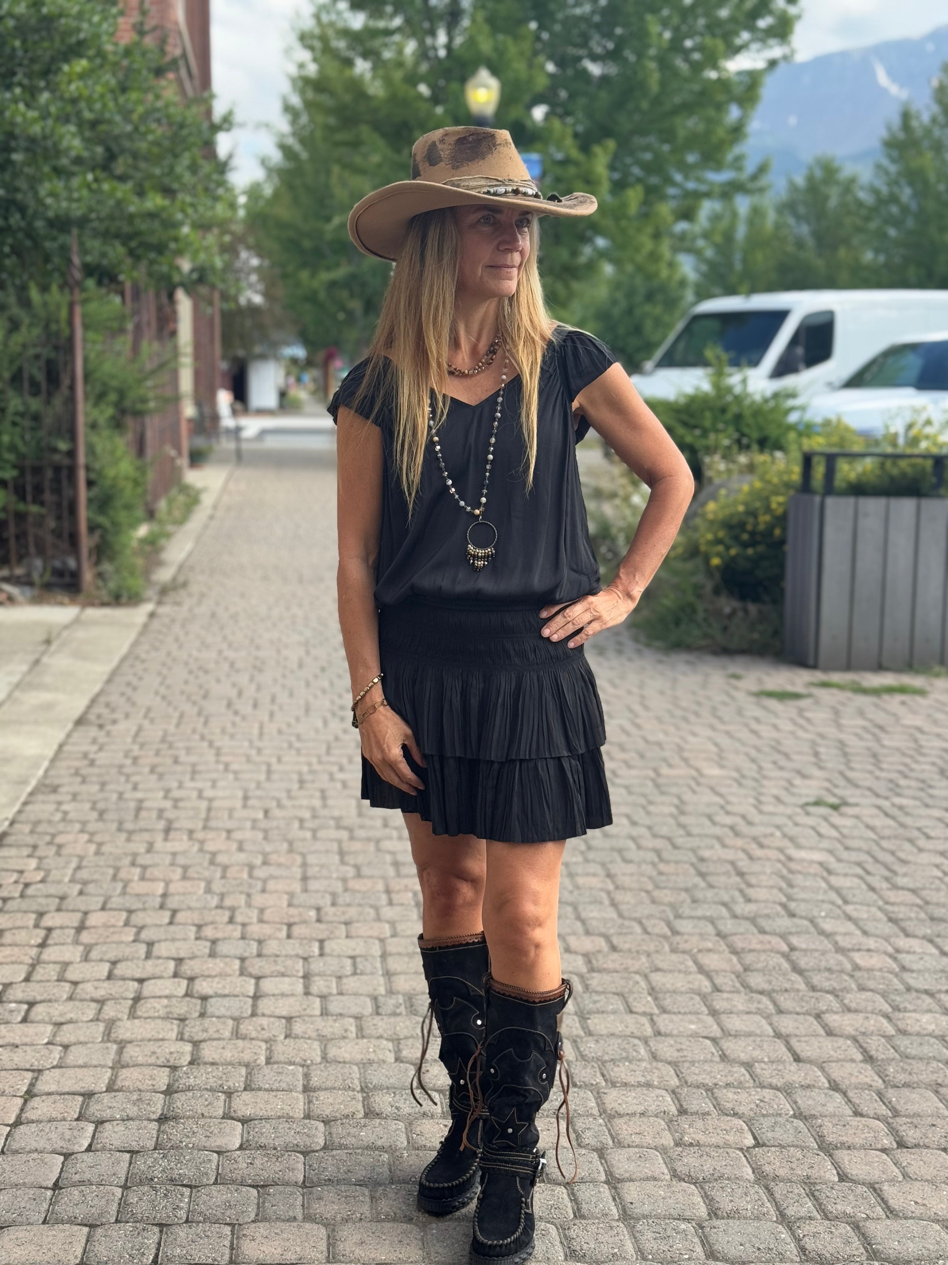 El Vaquero Italy Nyla Silverstone Carbon Boots