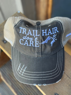Trail Hair Don't Care Distressed Baseball Hat