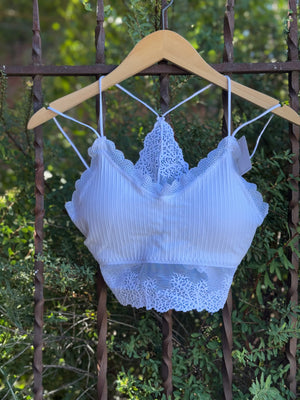 Ribbed Lace Bralette