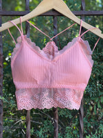 Ribbed Lace Bralette