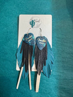 The Teal Cactus Earrings