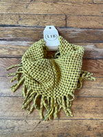 Hana Two Tone Tube Scarf with Fringe