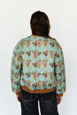 Teal Howdy Bomber Jacket