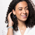 Scout Stone Disk Hoop Earring