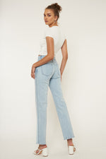 Maple KanCan Light High Rise Contrast Accent Straight Jeans