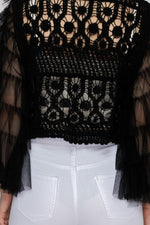 Origami Crochet Cropped Cardigan
