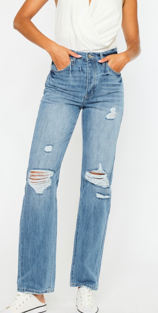 Kan Can High Rise 90's Straight Jeans