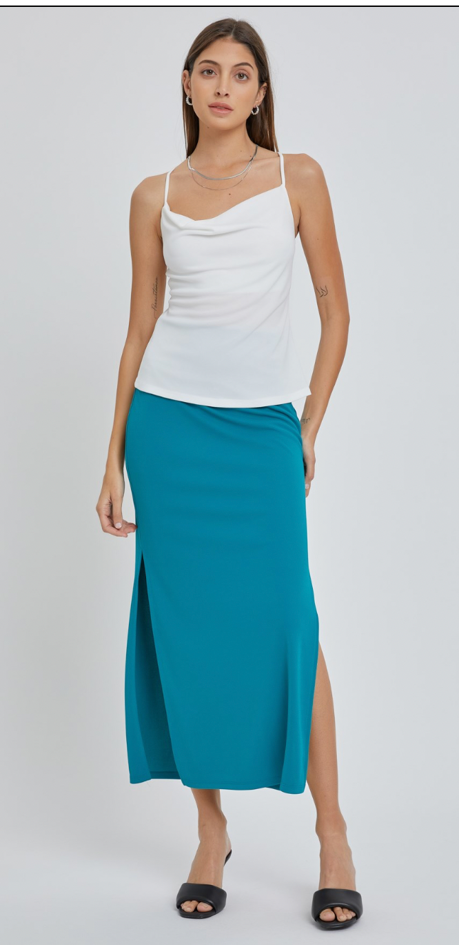 Be Cool Breezy Solid Maxi Skirt
